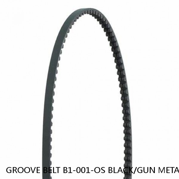 GROOVE BELT B1-001-OS BLACK/GUN METAL ONE SIZE